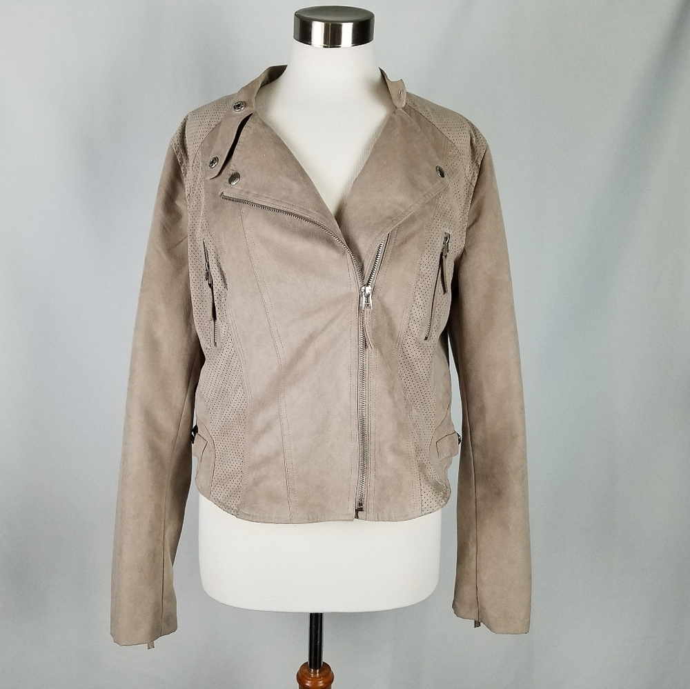 Sebby Faux Suede Moto Jacket